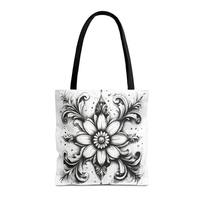 Black and White Geometric Design Tote Bag, Art Tote for Everyday Use, Eco-Friendly Gift, Unisex Design