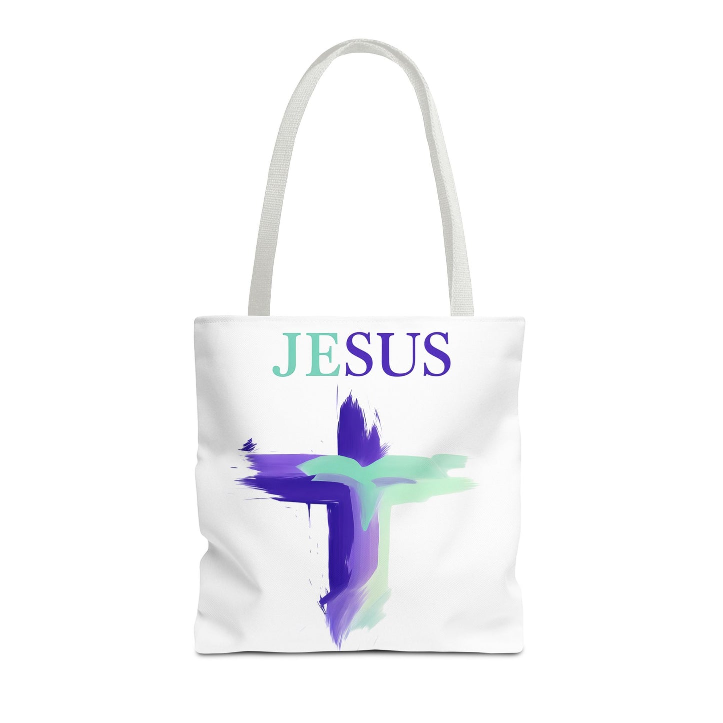 Colorful Modern Christian Tote Bag, Gift For Her, Uplifting Message, Faith Based Accessory