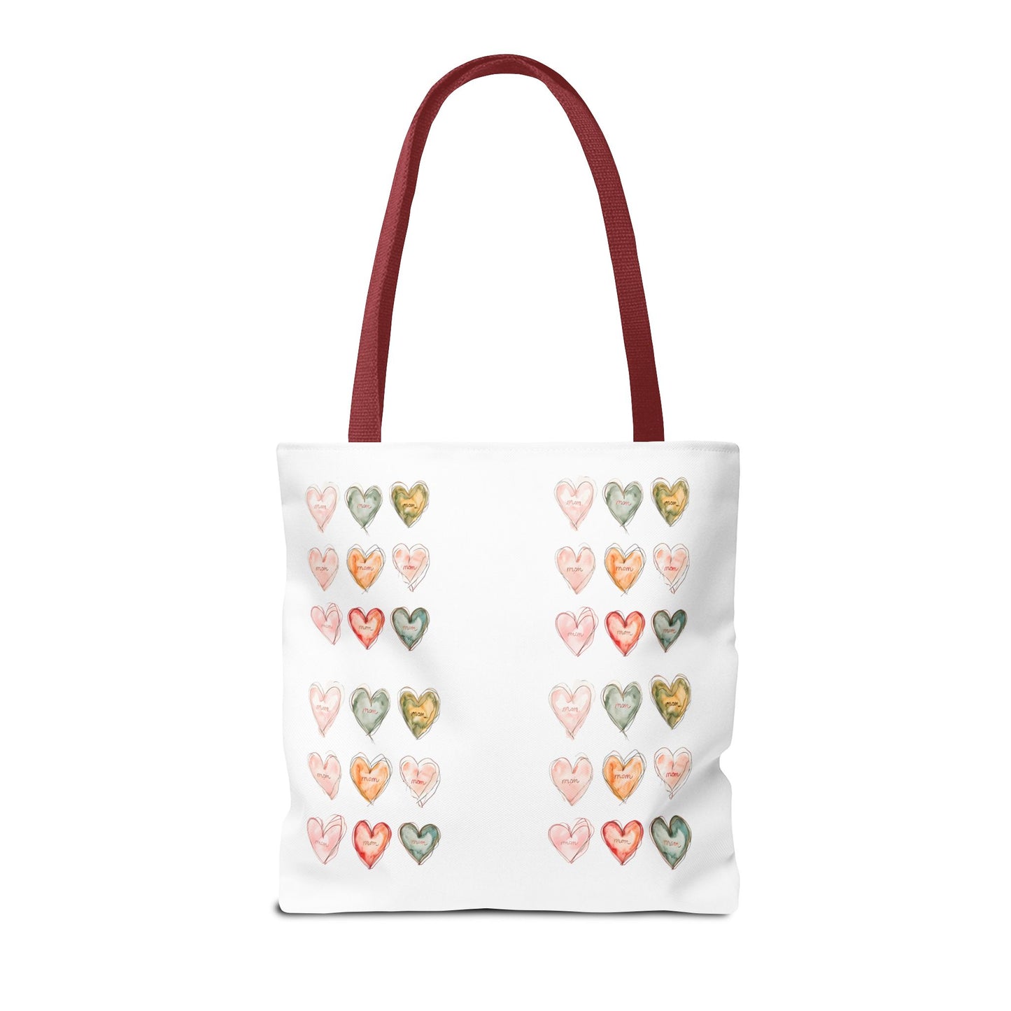 Mom Heart Design Tote Bag, Gift For Her, Shopping, Beach or Library Carryall