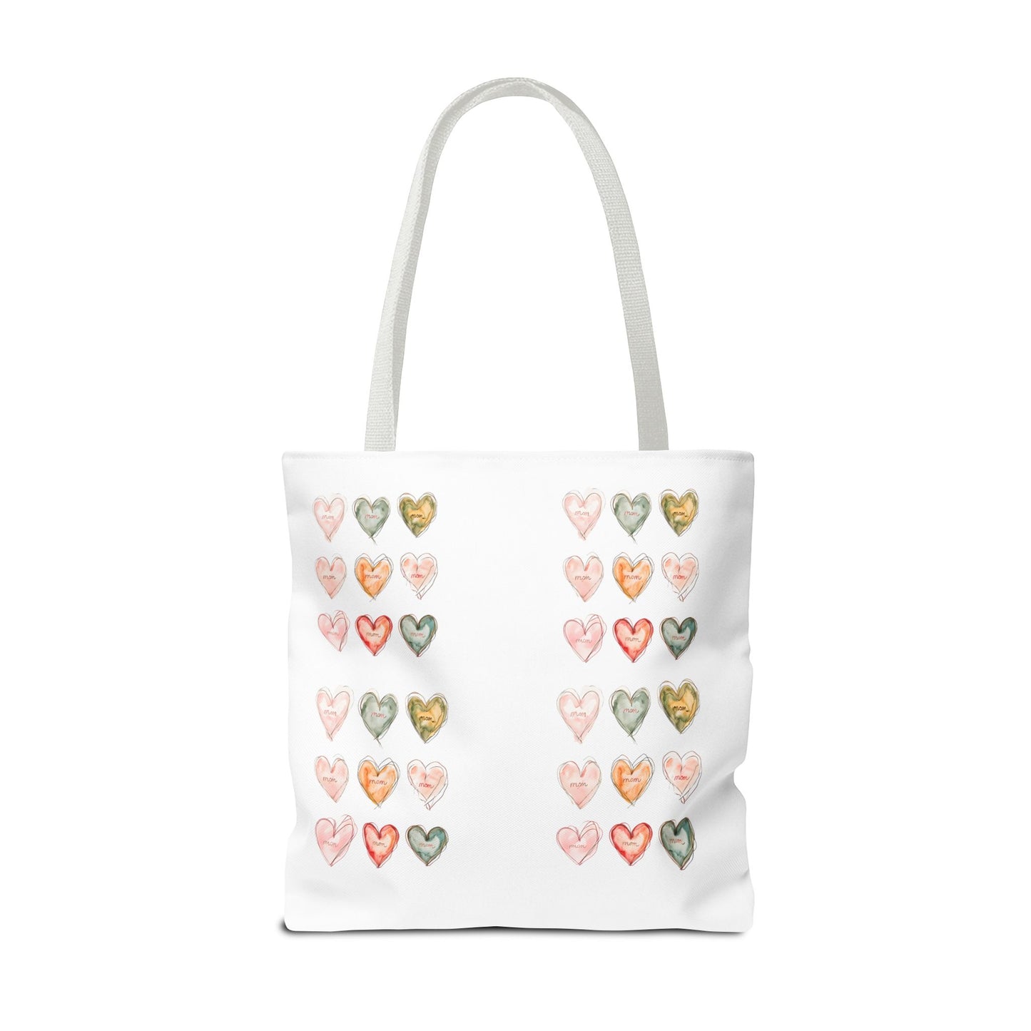 Mom Heart Design Tote Bag, Gift For Her, Shopping, Beach or Library Carryall