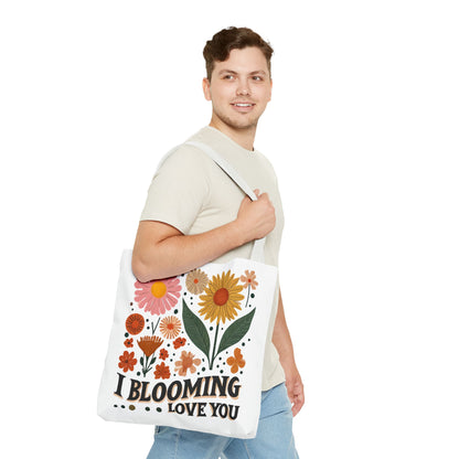 Floral Tote Bag - "I Blooming Love You" - Perfect Gift for Birthdays, Mother's Day, or Spring Celebrations, Floral Shopping Bag, [...]