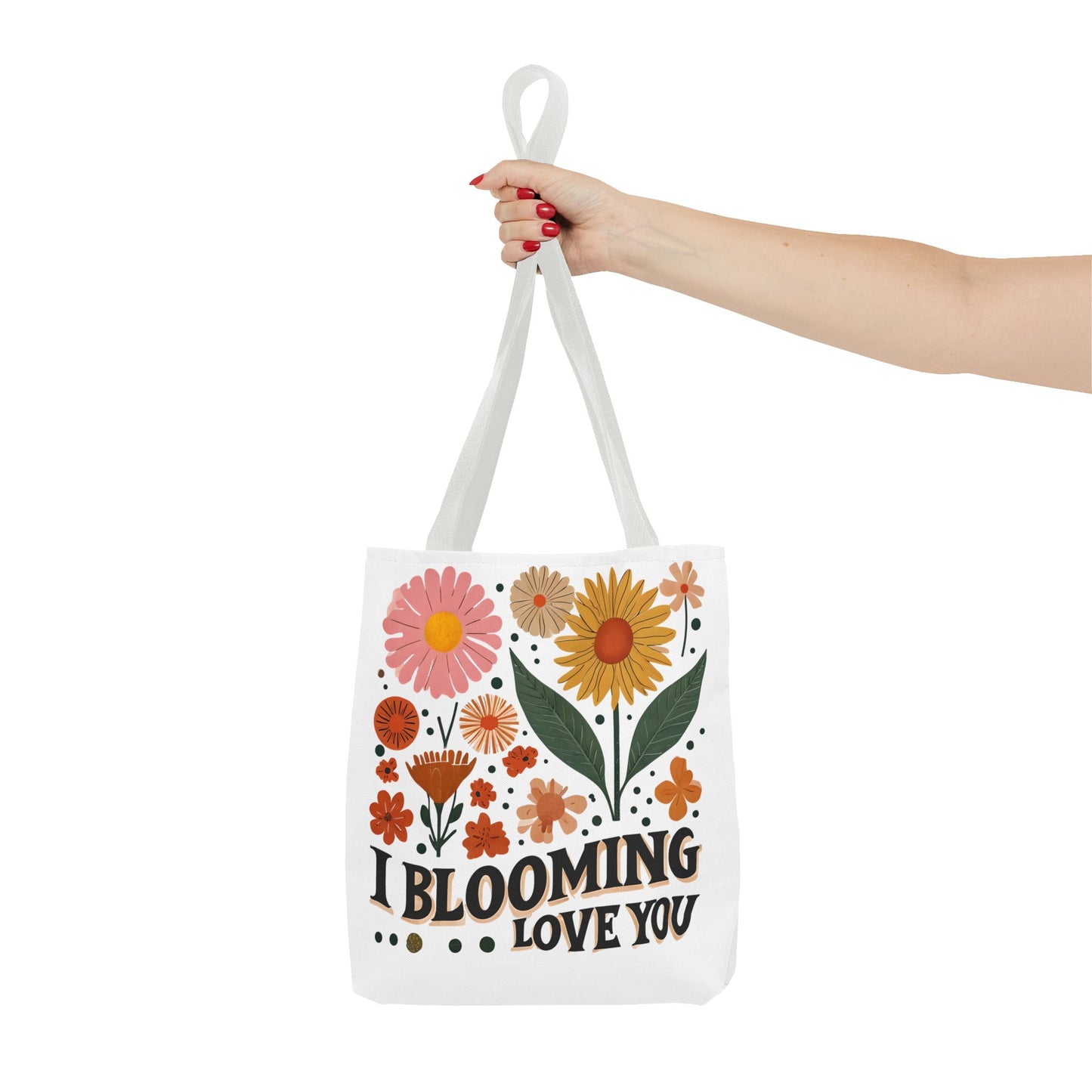 Floral Tote Bag - "I Blooming Love You" - Perfect Gift for Birthdays, Mother's Day, or Spring Celebrations, Floral Shopping Bag, [...]