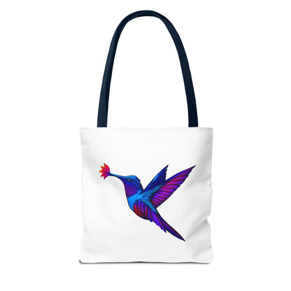 Colorful Hummingbird Tote Bag, Love Love Love Forever Shopping Bag, Vacation Carryall, Artsy Gift