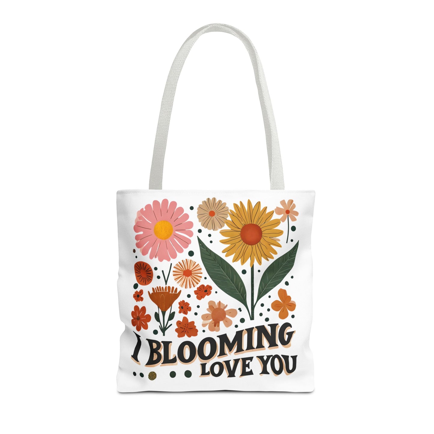 Floral Tote Bag - "I Blooming Love You" - Perfect Gift for Birthdays, Mother's Day, or Spring Celebrations, Floral Shopping Bag, [...]