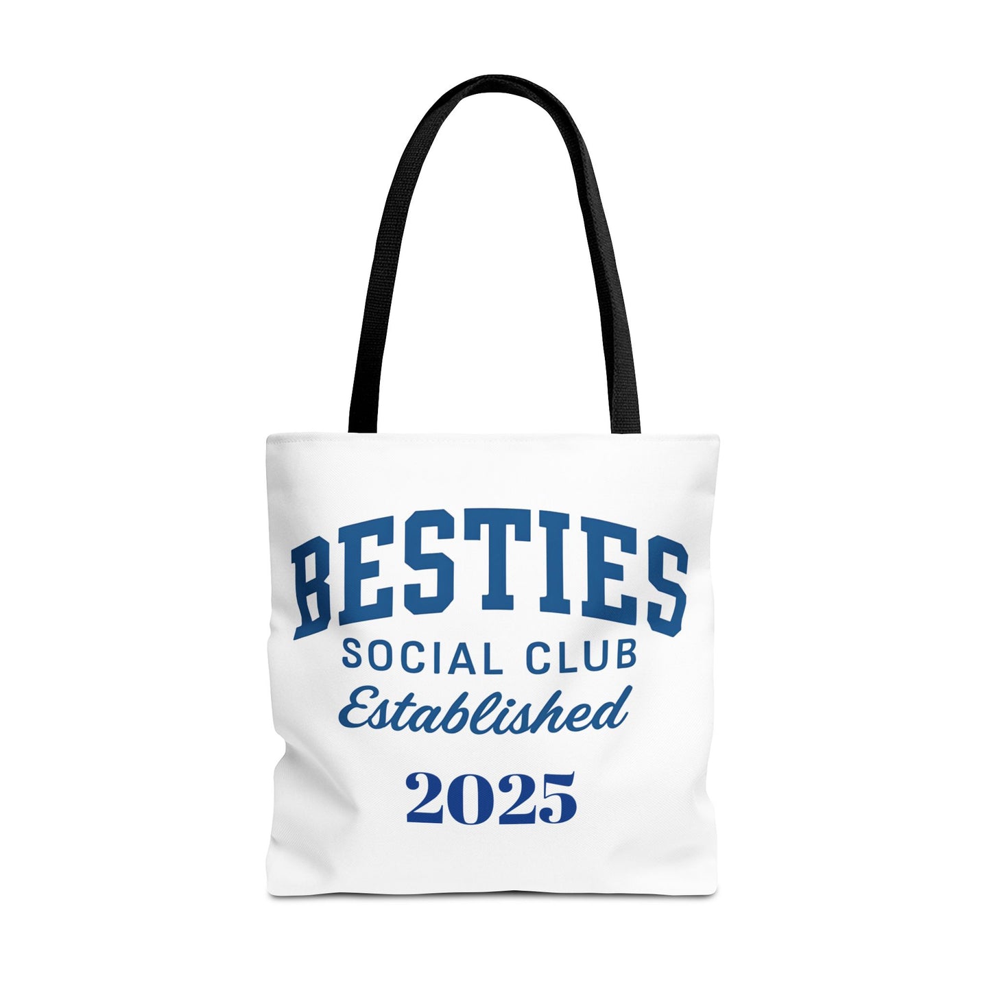 Personalize Besties Social Club Tote Bag - Perfect for Friendships, Gift for Best Friends, Everyday Use Polyester Bag