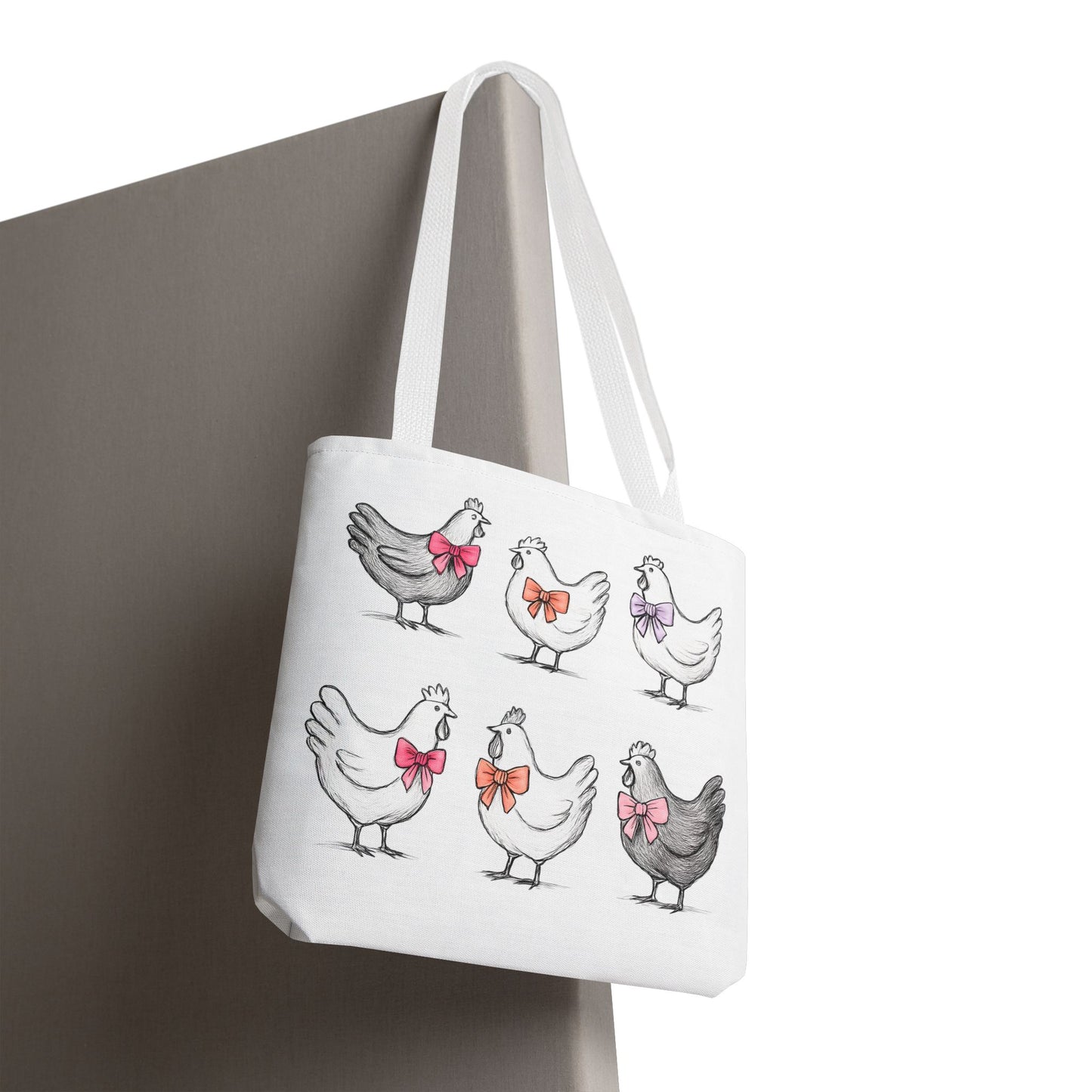 chicken coquette tote bag