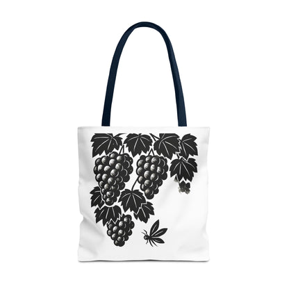 Grape Vine Tote Bag - Stylish Reusable Shopping Bag, Gift for Wine Lovers, Farmers Market Accessory, Elegant Floral Design