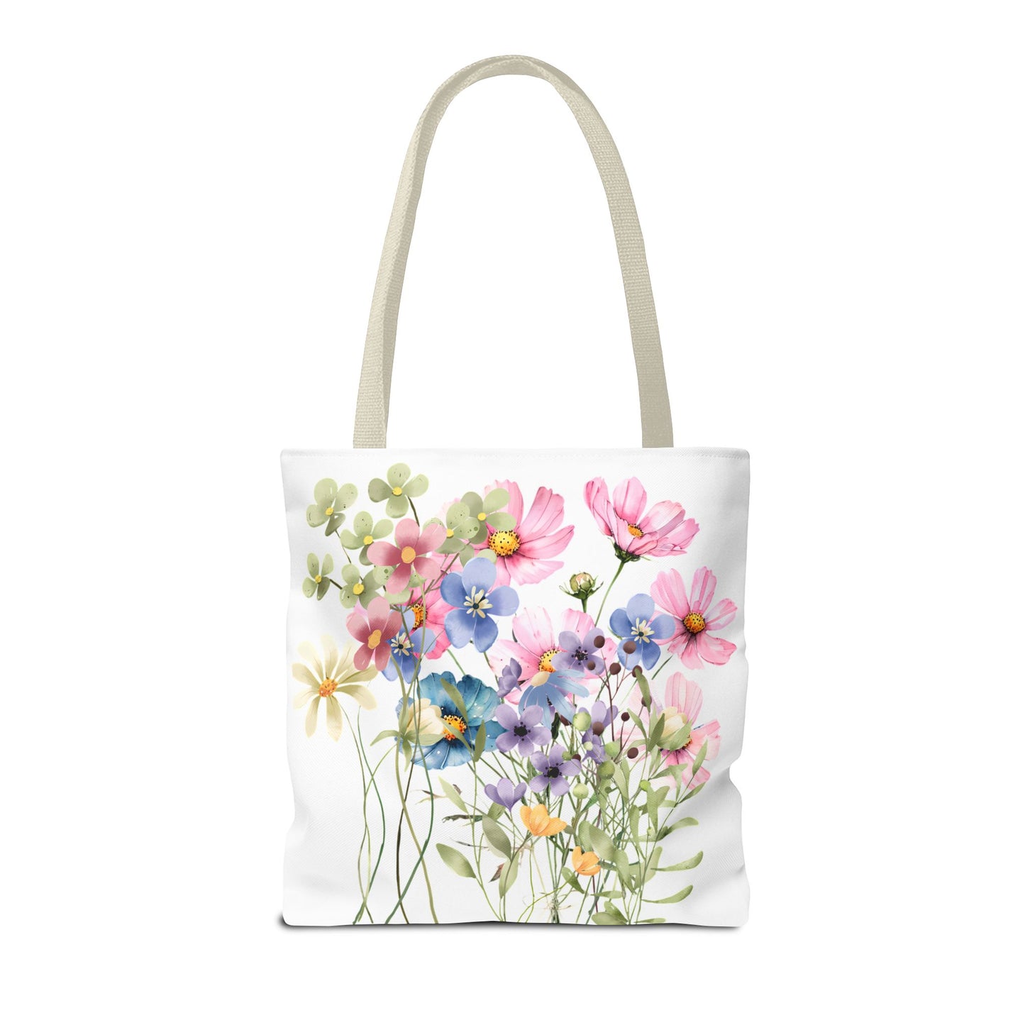 Pastel Floral Tote Bag - Pretty Wildflower Design, Reusable Eco-Friendly Shopping Bag, Gift for Her, Summer Accessory, Beach Bag