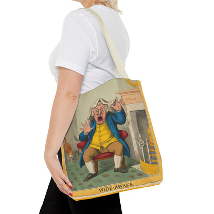 Vintage Tote Bag with Historic Political Cartoon, Reusable Grocery Shopping Bag, Unique Art Tote, Everyday Carryall