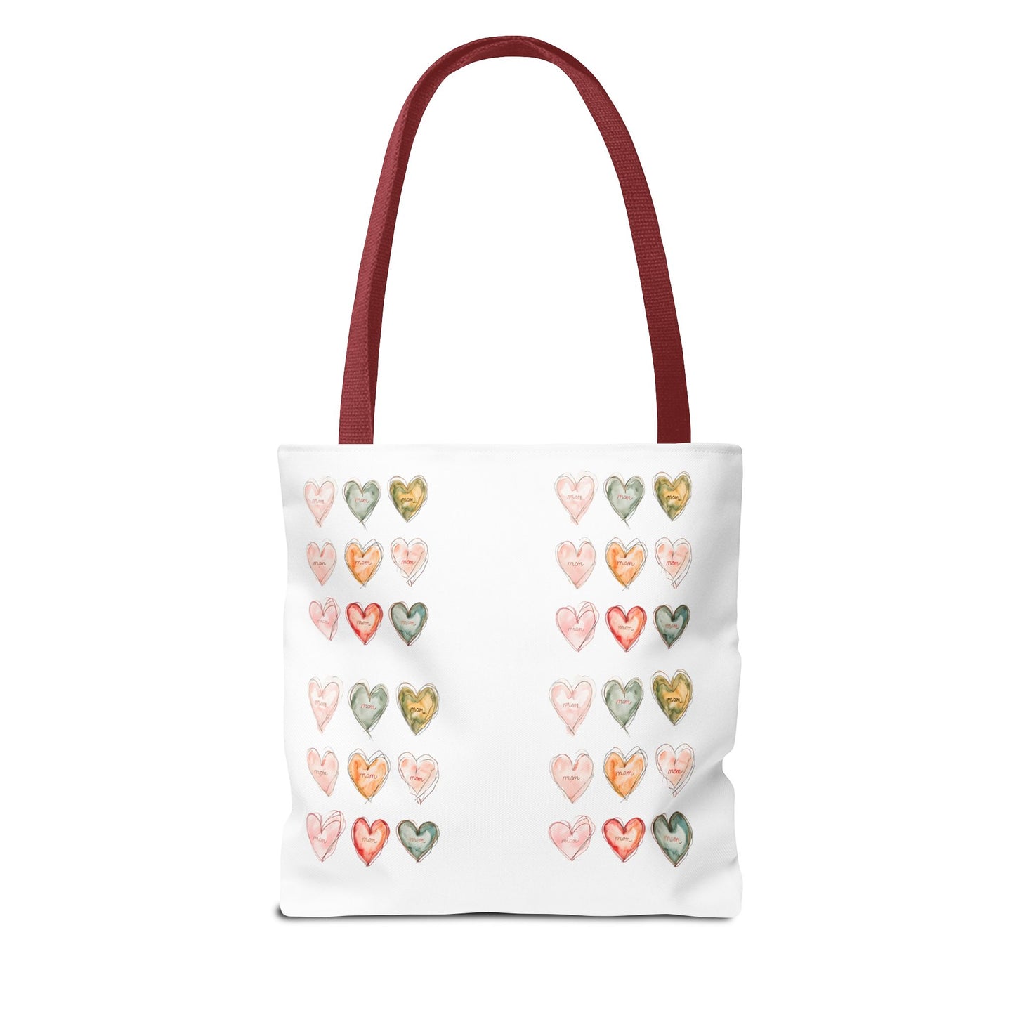 Mom Heart Design Tote Bag, Gift For Her, Shopping, Beach or Library Carryall