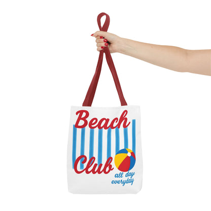 Beach Club Tote Bag, Fun Summer Accessory, Vacation Essential, Stylish Beach Bag, Gift for Beach Lovers, All Day Everyday