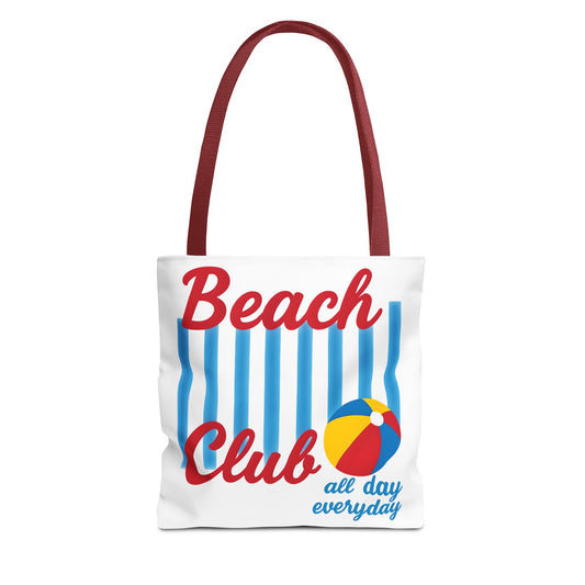 Beach Club Tote Bag, Fun Summer Accessory, Vacation Essential, Stylish Beach Bag, Gift for Beach Lovers, All Day Everyday