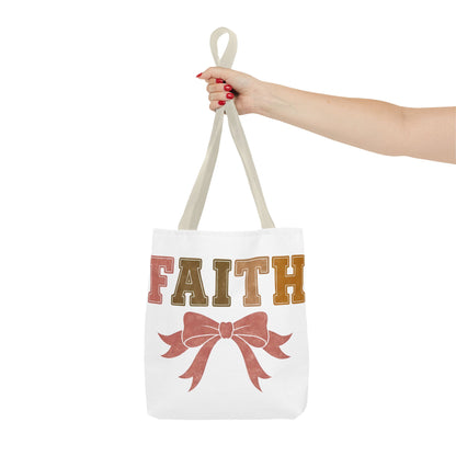 Faith-Inspired Tote Bag with Coquette Bow | Motivational Gift, Faith Bag, Spiritual Accessories, Everyday Use, Christian Tote