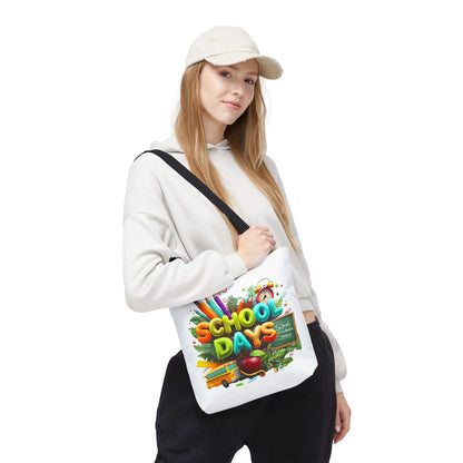 Colorful School Days Tote Bag For Students, Teachers, Back to School, Stylish Shopping Bag, Educational Gift, Eco-Friendly Reusable