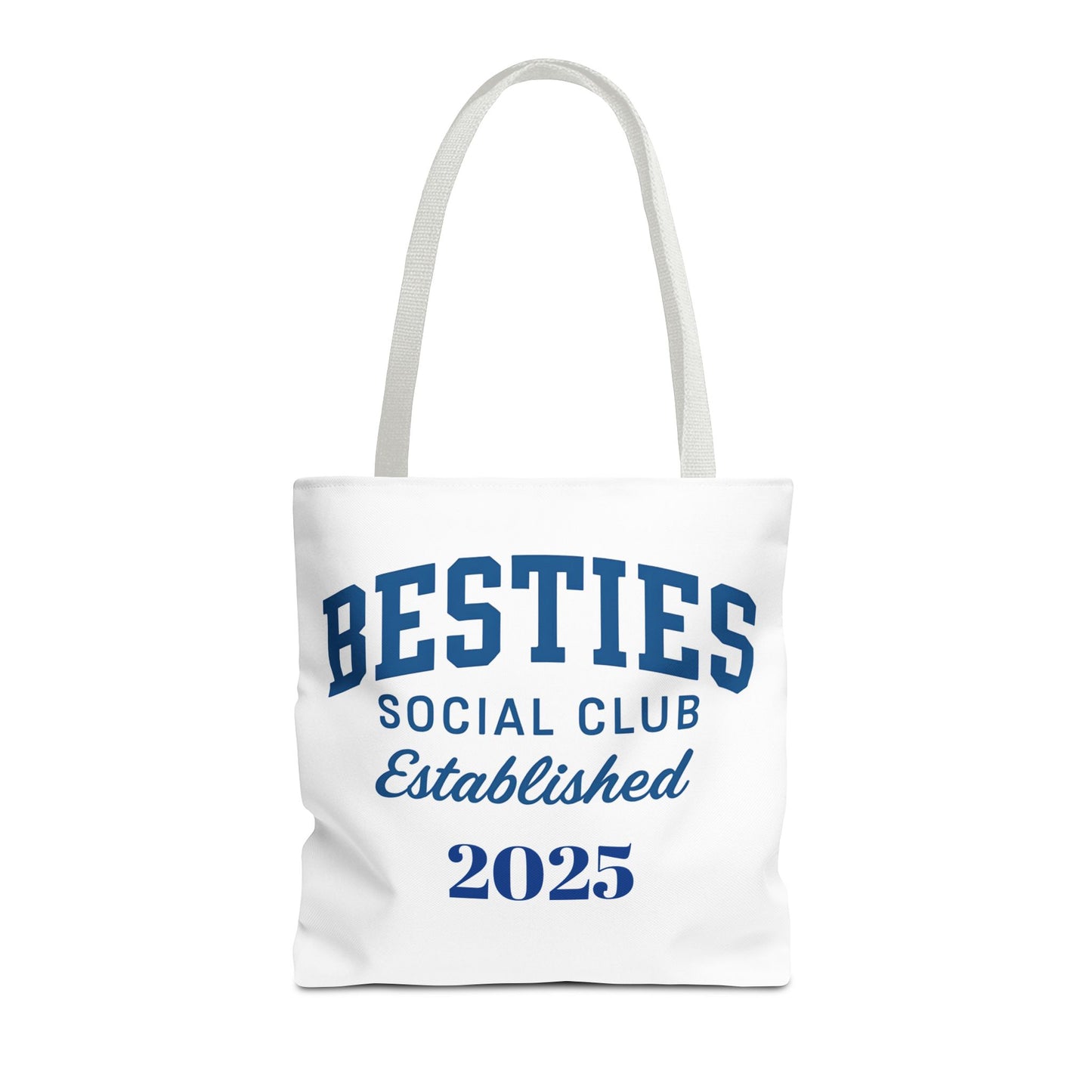 Personalize Besties Social Club Tote Bag - Perfect for Friendships, Gift for Best Friends, Everyday Use Polyester Bag