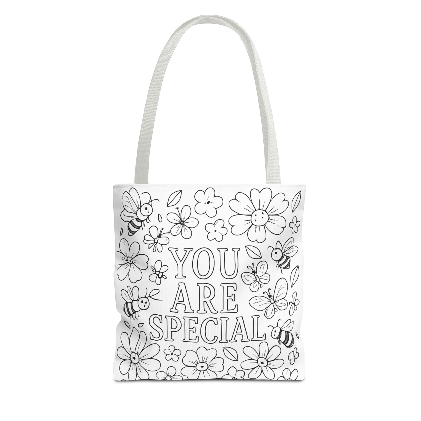 You Are Special Coloring Page Tote Bag, Eco-Friendly Kids Gift, Everyday Use, Summer Accessory, Motivational Design