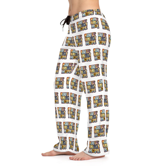 Perfect Bright Hope Women's Pajama Pants with Uplifting Design, Cozy Sleepwear, Lounge Pants, Gifts for Her, Comfortable Nightwear