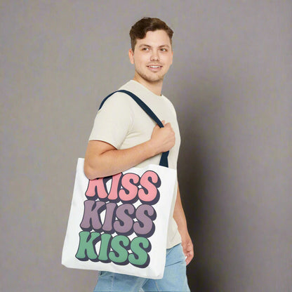 Romantic kiss kiss kiss tote bag