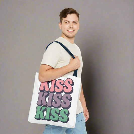 Romantic kiss kiss kiss tote bag