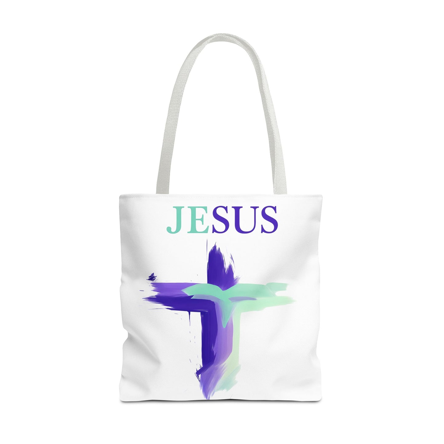 Colorful Modern Christian Tote Bag, Gift For Her, Uplifting Message, Faith Based Accessory