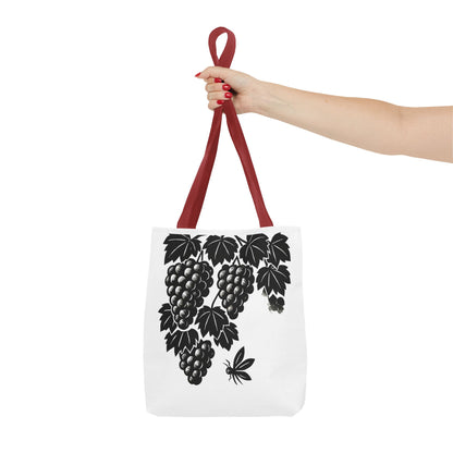 Grape Vine Tote Bag - Stylish Reusable Shopping Bag, Gift for Wine Lovers, Farmers Market Accessory, Elegant Floral Design