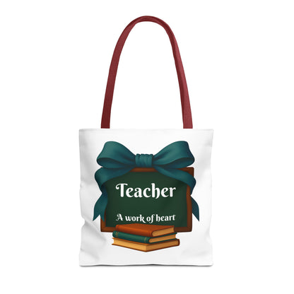 Personalize Unisex Teacher Appreciation Tote Bag, Gift for Educators, Back to School, Messy Coquette Design