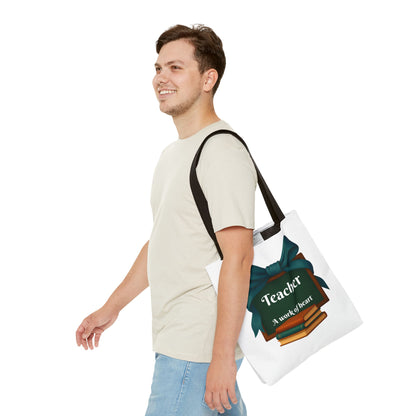 Personalize Unisex Teacher Appreciation Tote Bag, Gift for Educators, Back to School, Messy Coquette Design