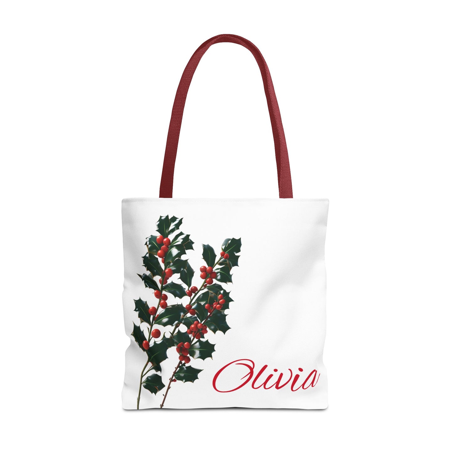 Bridesmaid Tote Bag, December Birthflower Gift, Eco-Friendly Reusable Grocery Bag, Personalized Gift