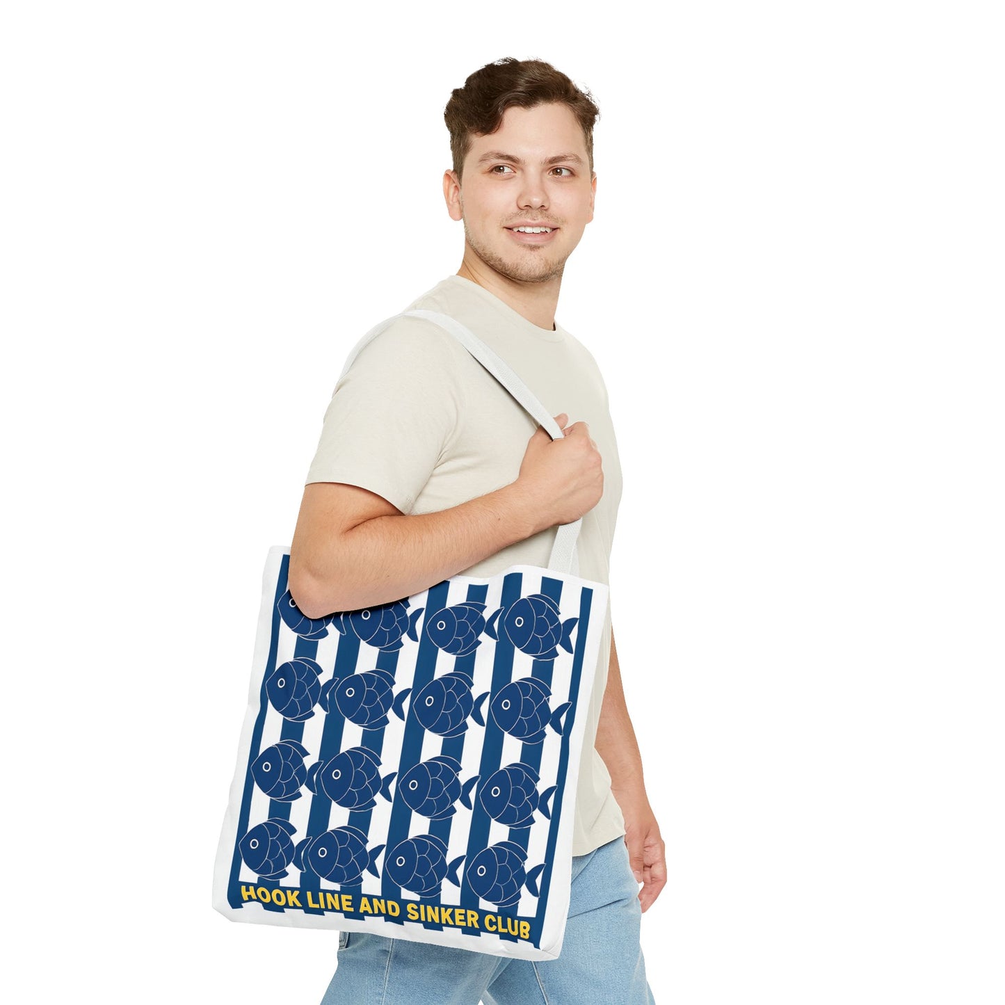Fishing Tote Bag - Hook Line and Sinker Club - Gift for Anglers, Beach Lovers, Eco-Friendly, Fishing Accessories, Summer