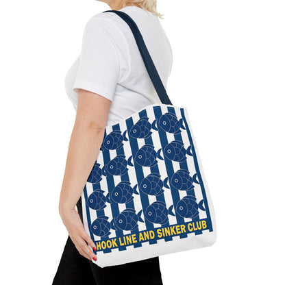 Fishing Tote Bag - Hook Line and Sinker Club - Gift for Anglers, Beach Lovers, Eco-Friendly, Fishing Accessories, Summer