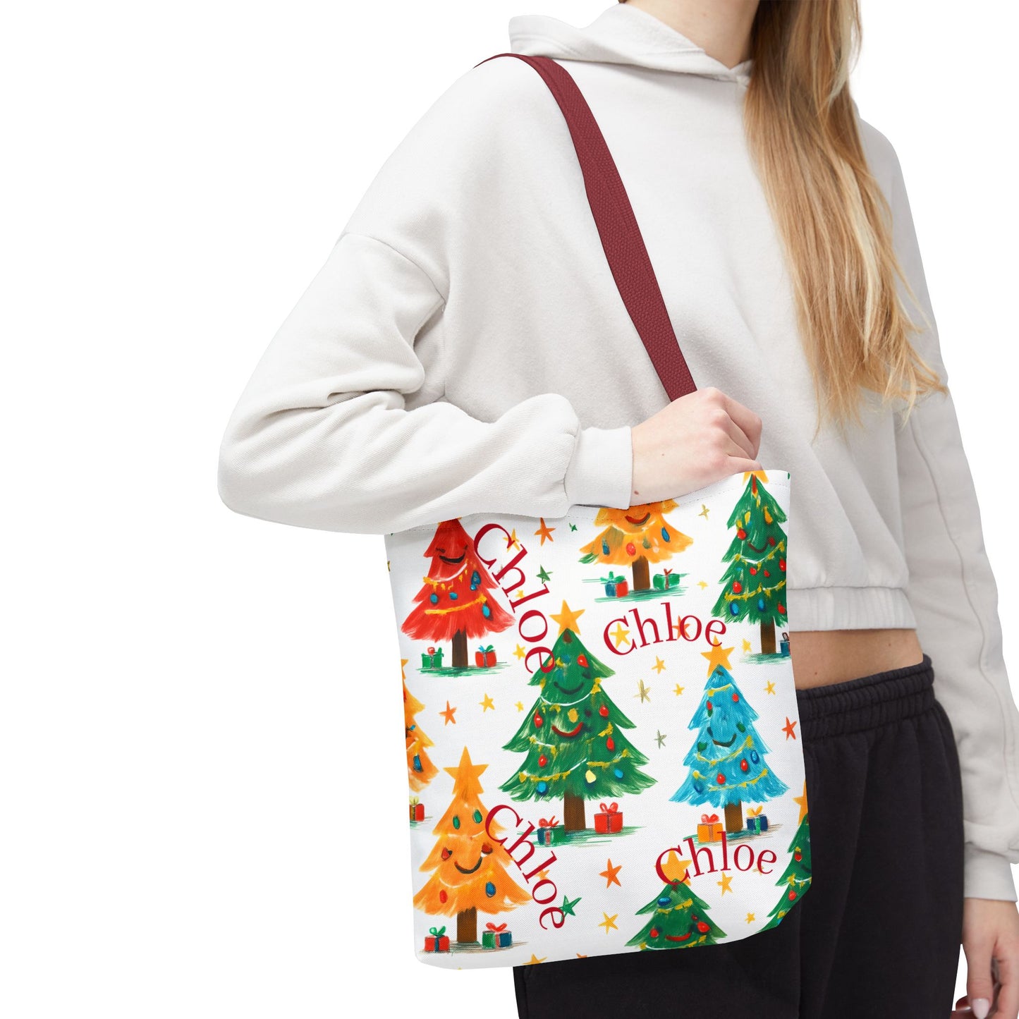 Festive Personalized Tote Bag, Christmas Shopping Bag, Holiday Gift Bag, Custom Name Eco-Friendly Bag, Seasonal Tote for Cheerful [...]