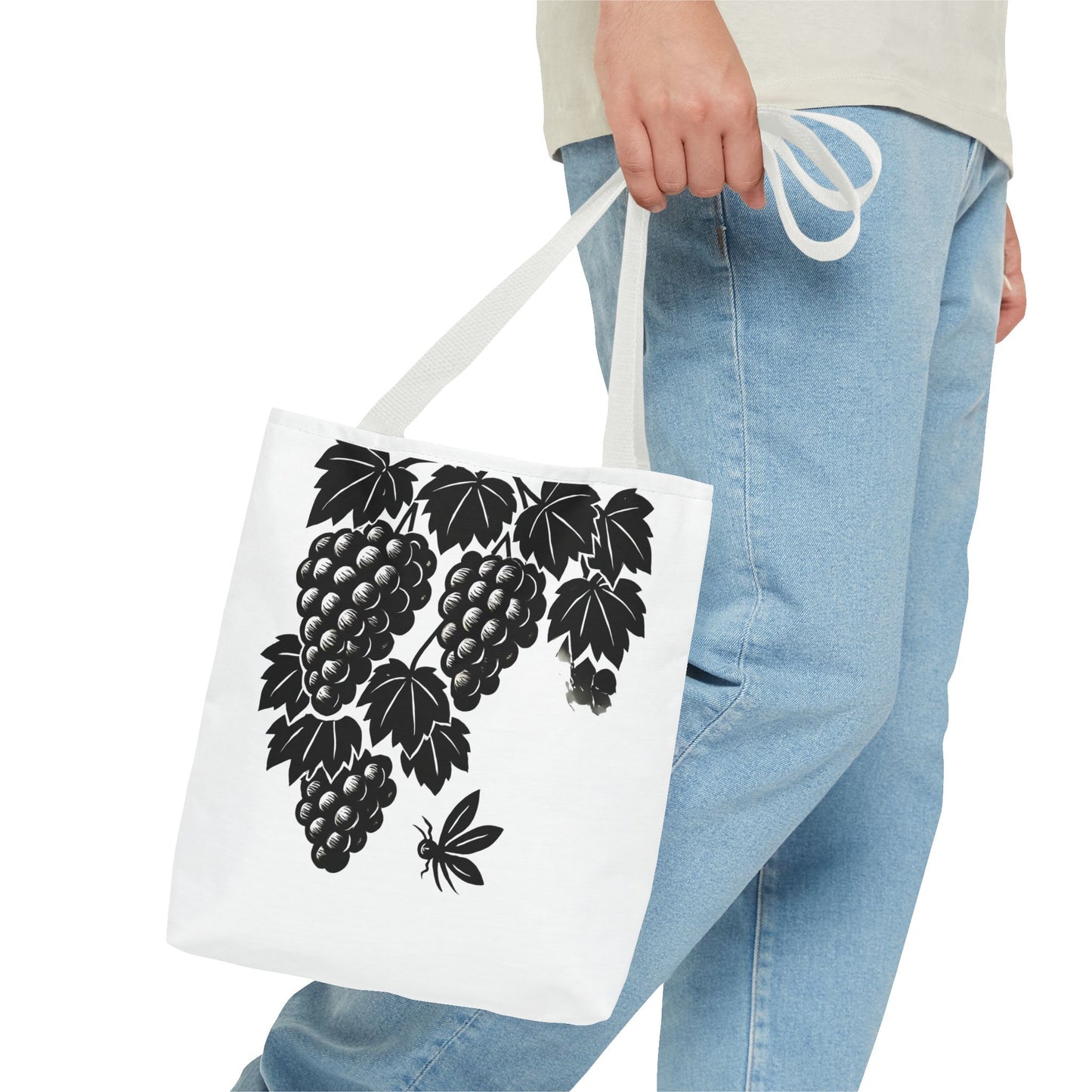 Grape Vine Tote Bag - Stylish Reusable Shopping Bag, Gift for Wine Lovers, Farmers Market Accessory, Elegant Floral Design
