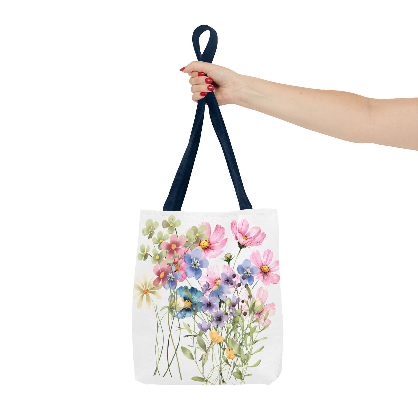 Pastel Floral Tote Bag - Pretty Wildflower Design, Reusable Eco-Friendly Shopping Bag, Gift for Her, Summer Accessory, Beach Bag