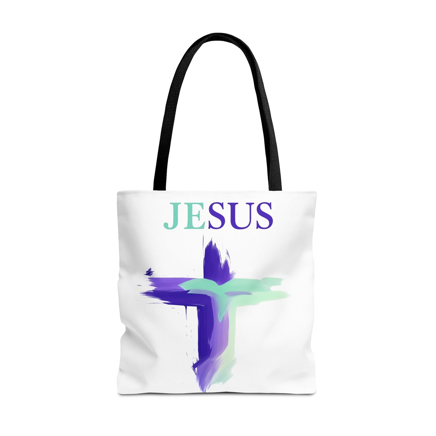 Colorful Modern Christian Tote Bag, Gift For Her, Uplifting Message, Faith Based Accessory