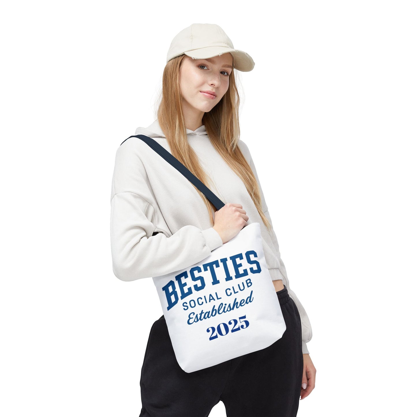 Personalize Besties Social Club Tote Bag - Perfect for Friendships, Gift for Best Friends, Everyday Use Polyester Bag