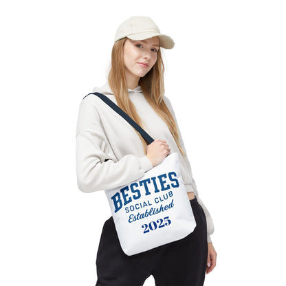 Personalize Besties Social Club Tote Bag - Perfect for Friendships, Gift for Best Friends, Everyday Use Polyester Bag