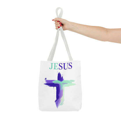 Colorful Modern Christian Tote Bag, Gift For Her, Uplifting Message, Faith Based Accessory