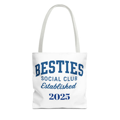 Personalize Besties Social Club Tote Bag - Perfect for Friendships, Gift for Best Friends, Everyday Use Polyester Bag