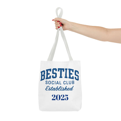 Personalize Besties Social Club Tote Bag - Perfect for Friendships, Gift for Best Friends, Everyday Use Polyester Bag