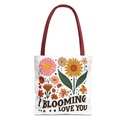 Floral Tote Bag - "I Blooming Love You" - Perfect Gift for Birthdays, Mother's Day, or Spring Celebrations, Floral Shopping Bag, [...]