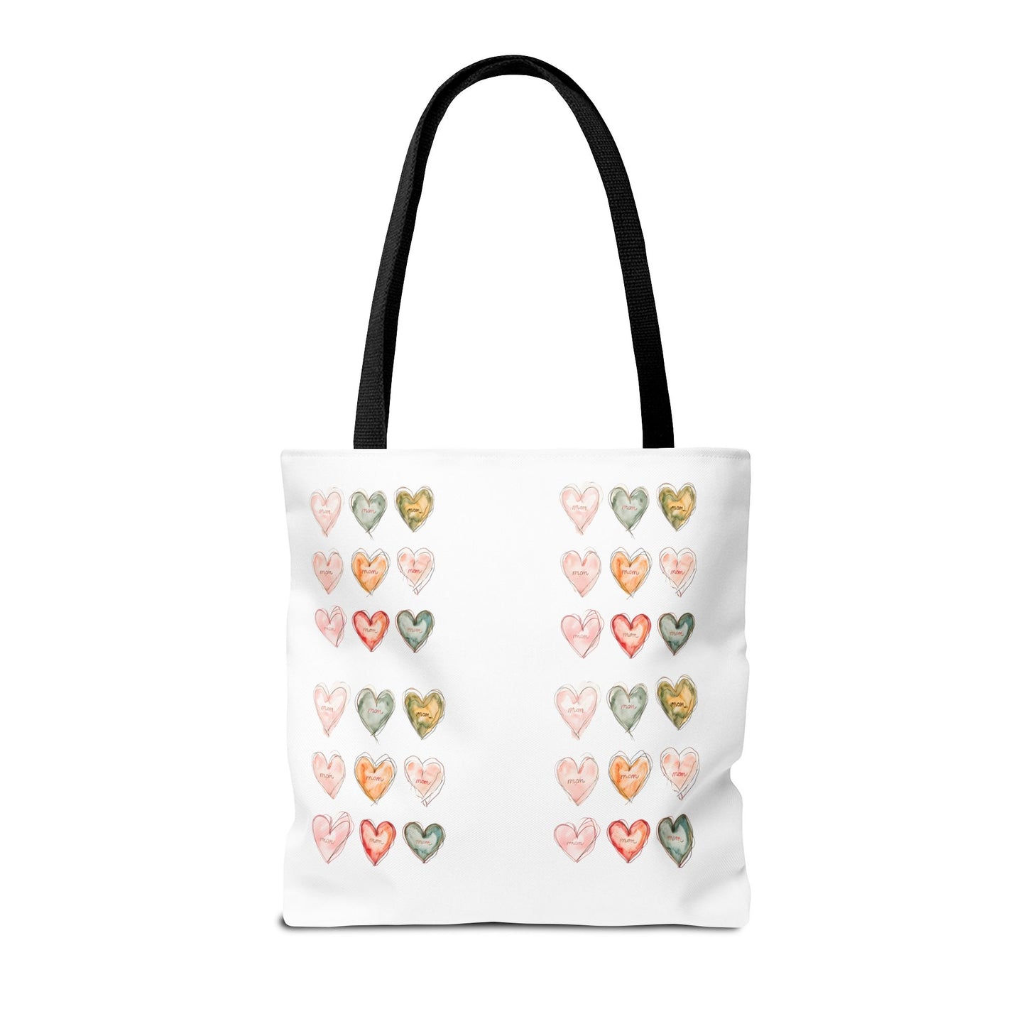 Mom Heart Design Tote Bag, Gift For Her, Shopping, Beach or Library Carryall