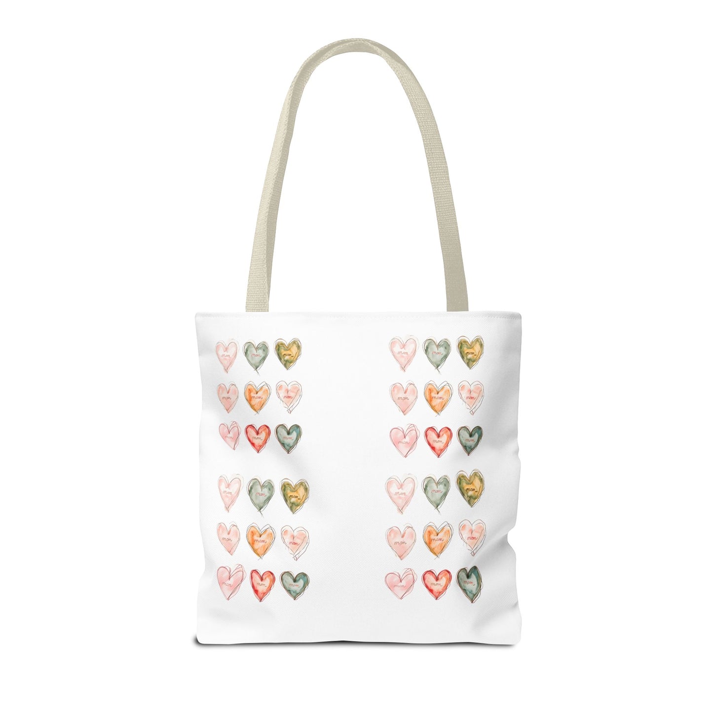 Mom Heart Design Tote Bag, Gift For Her, Shopping, Beach or Library Carryall