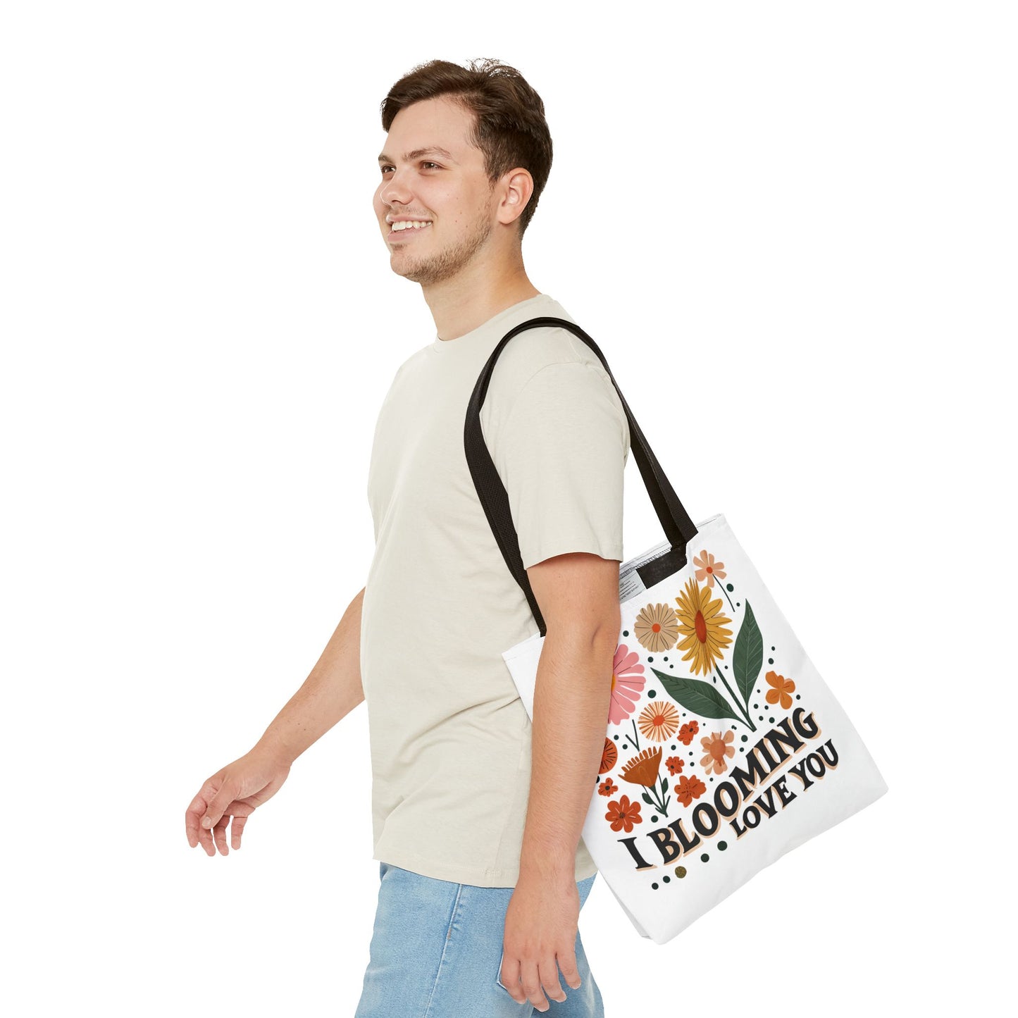 Floral Tote Bag - "I Blooming Love You" - Perfect Gift for Birthdays, Mother's Day, or Spring Celebrations, Floral Shopping Bag, [...]