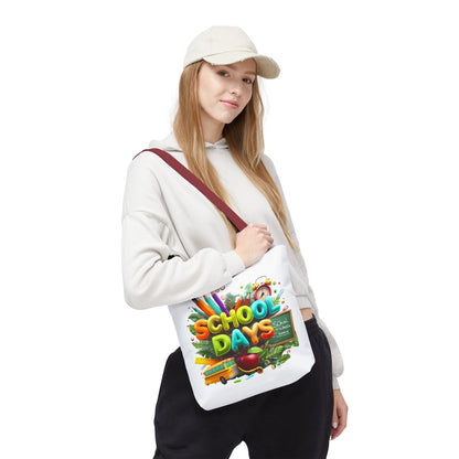 Colorful School Days Tote Bag For Students, Teachers, Back to School, Stylish Shopping Bag, Educational Gift, Eco-Friendly Reusable