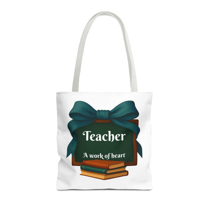Personalize Unisex Teacher Appreciation Tote Bag, Gift for Educators, Back to School, Messy Coquette Design