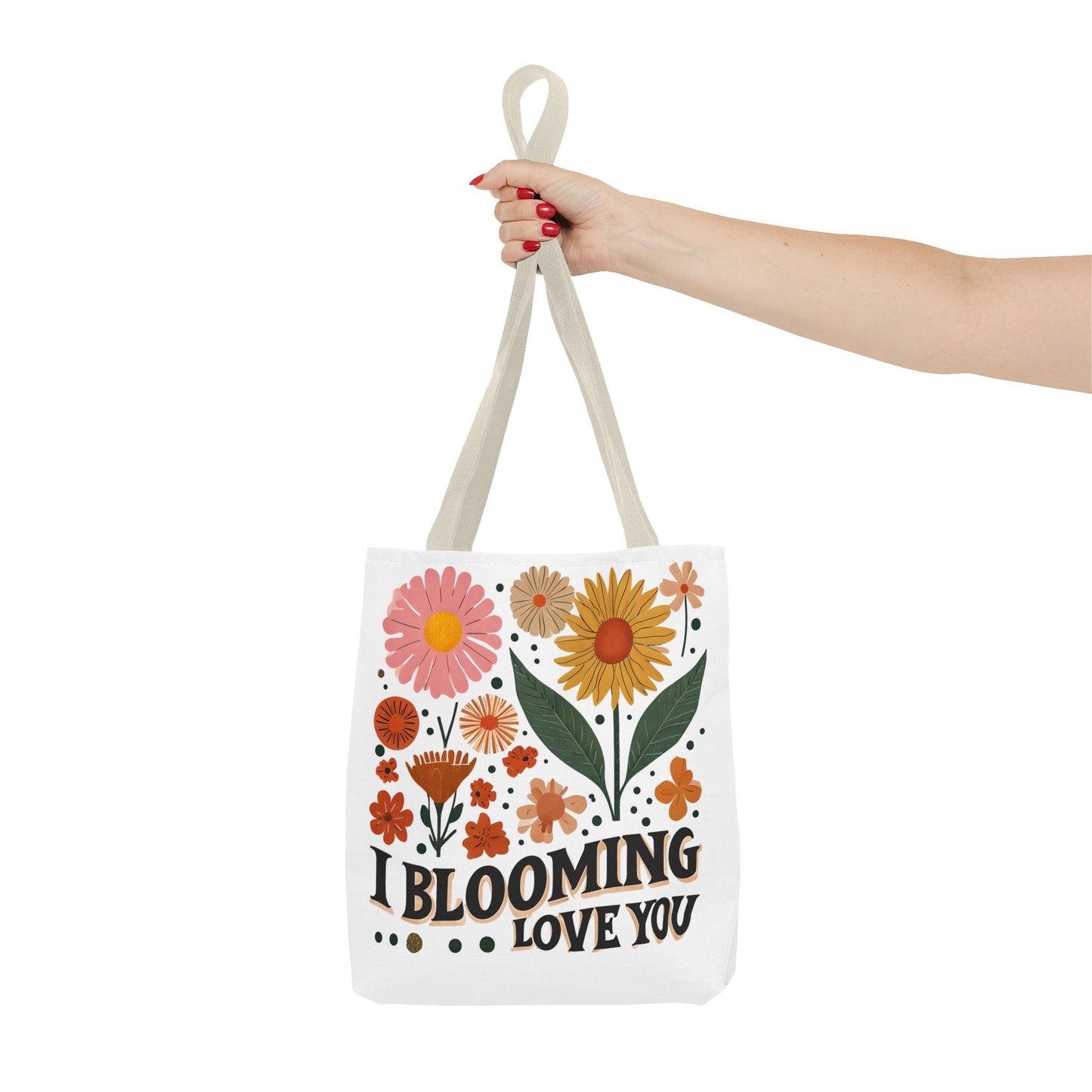 Floral Tote Bag - "I Blooming Love You" - Perfect Gift for Birthdays, Mother's Day, or Spring Celebrations, Floral Shopping Bag, [...]