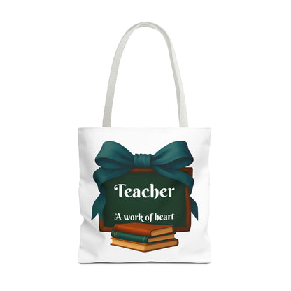 Personalize Unisex Teacher Appreciation Tote Bag, Gift for Educators, Back to School, Messy Coquette Design