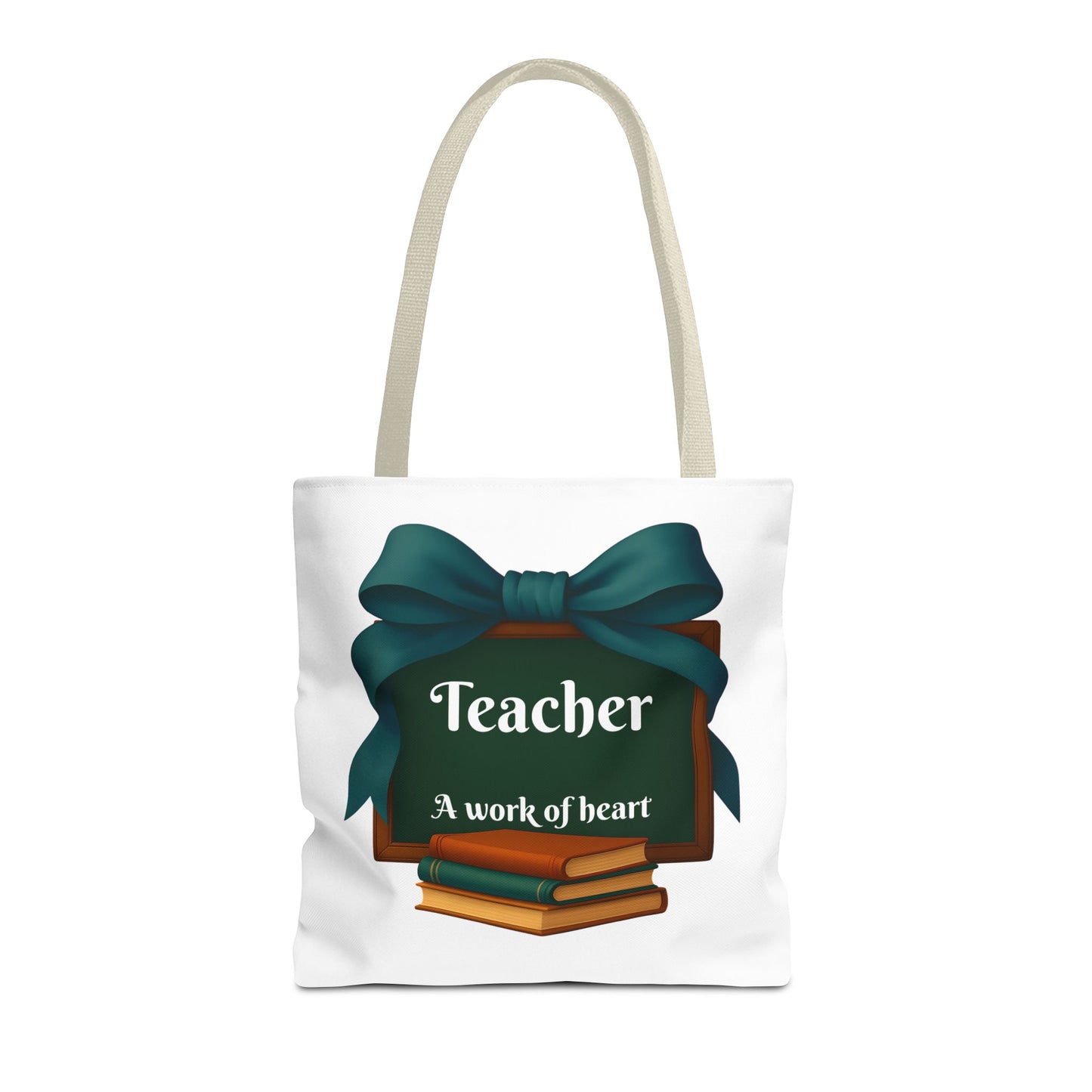 Personalize Unisex Teacher Appreciation Tote Bag, Gift for Educators, Back to School, Messy Coquette Design