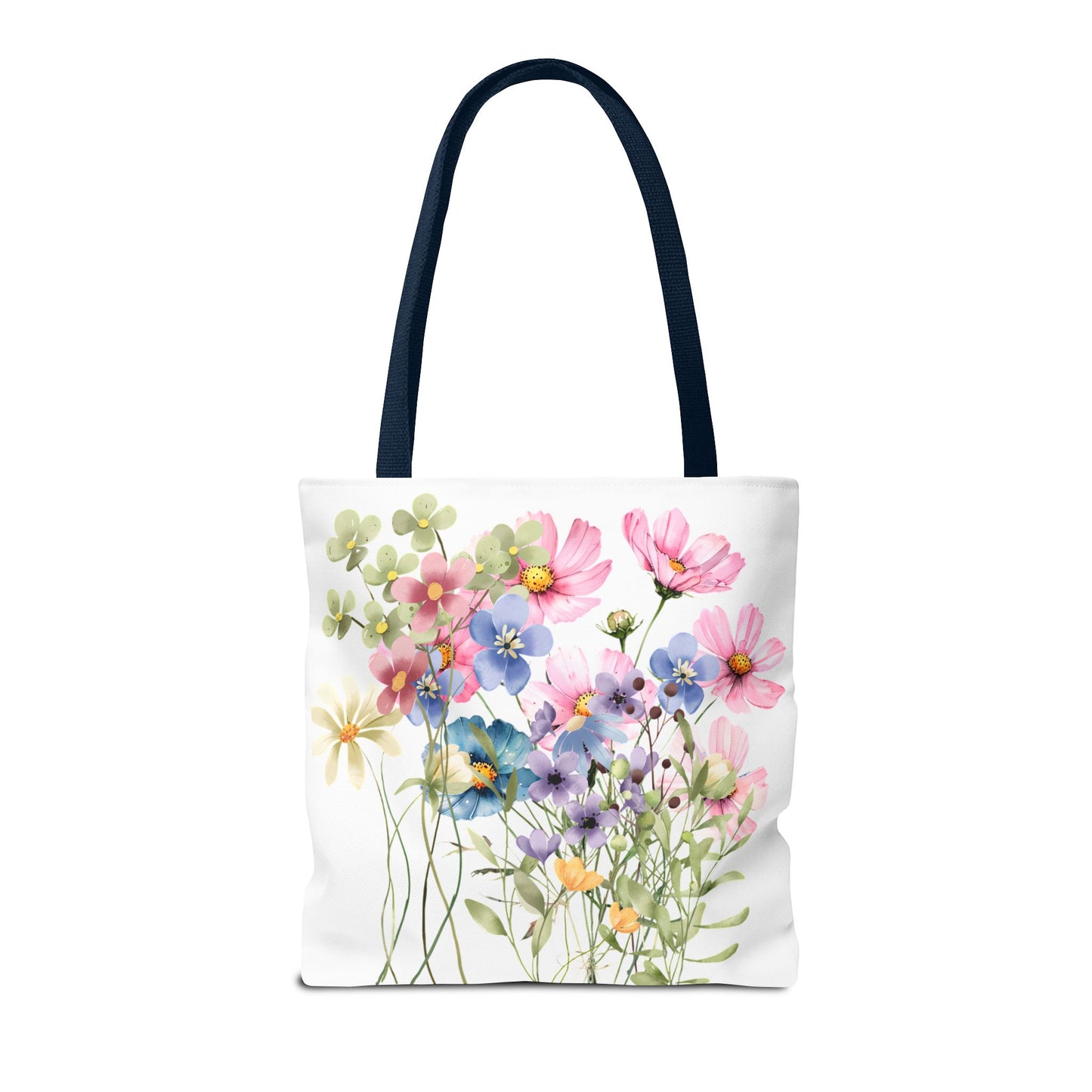 Pastel Floral Tote Bag - Pretty Wildflower Design, Reusable Eco-Friendly Shopping Bag, Gift for Her, Summer Accessory, Beach Bag