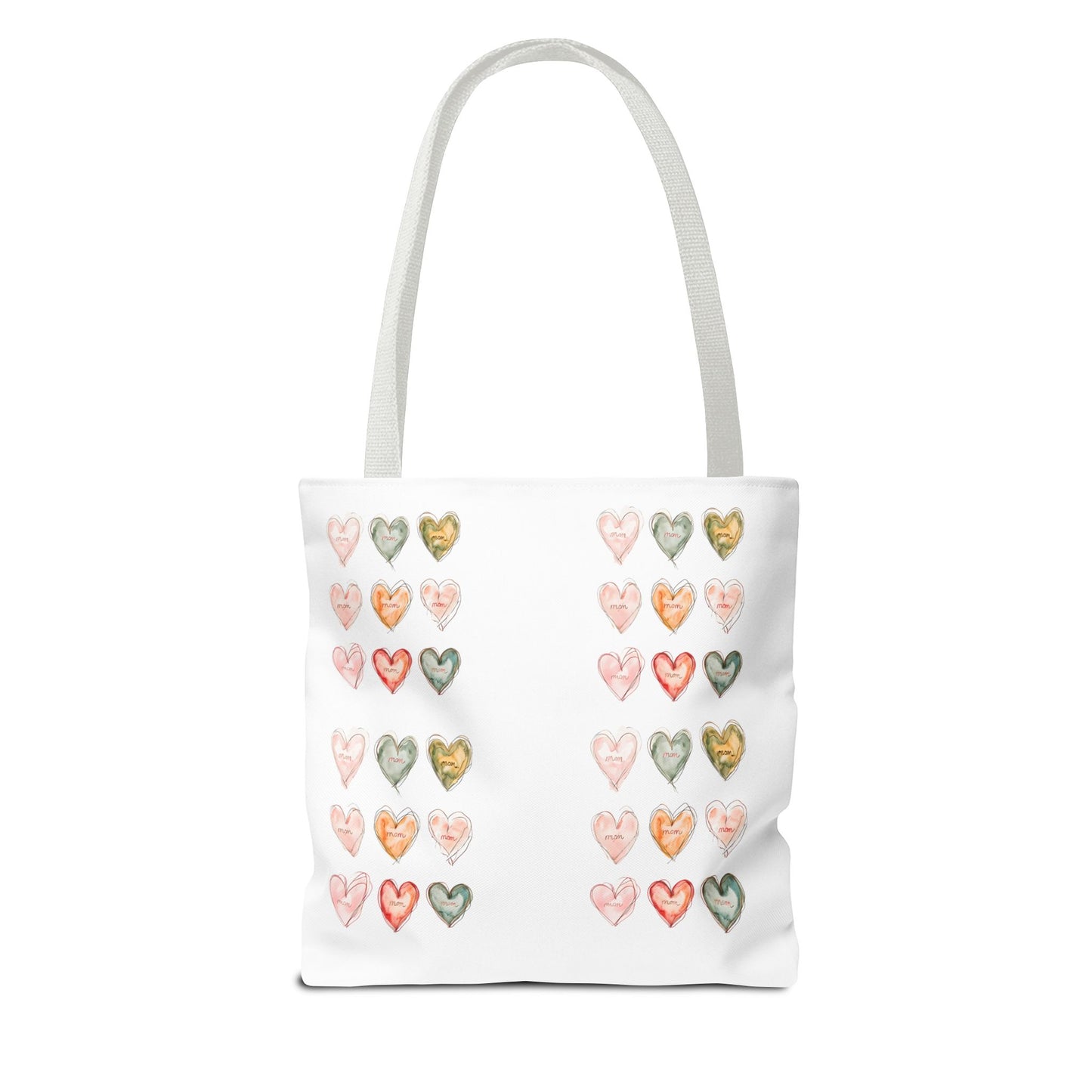 Mom Heart Design Tote Bag, Gift For Her, Shopping, Beach or Library Carryall